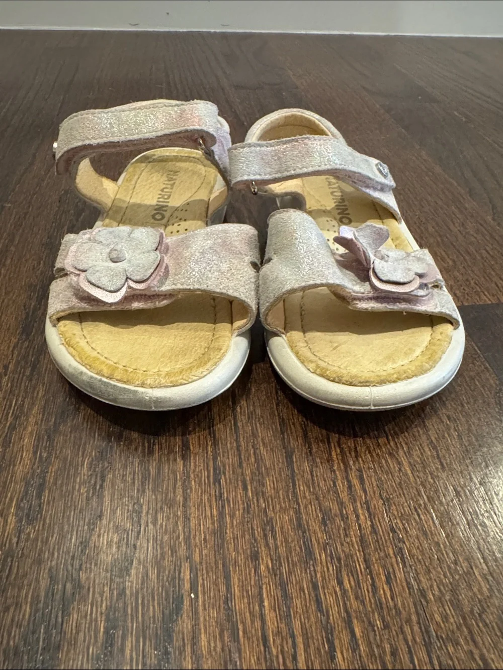Naturino Amrock Flower Leather Sandals Girls EU 25 US 8